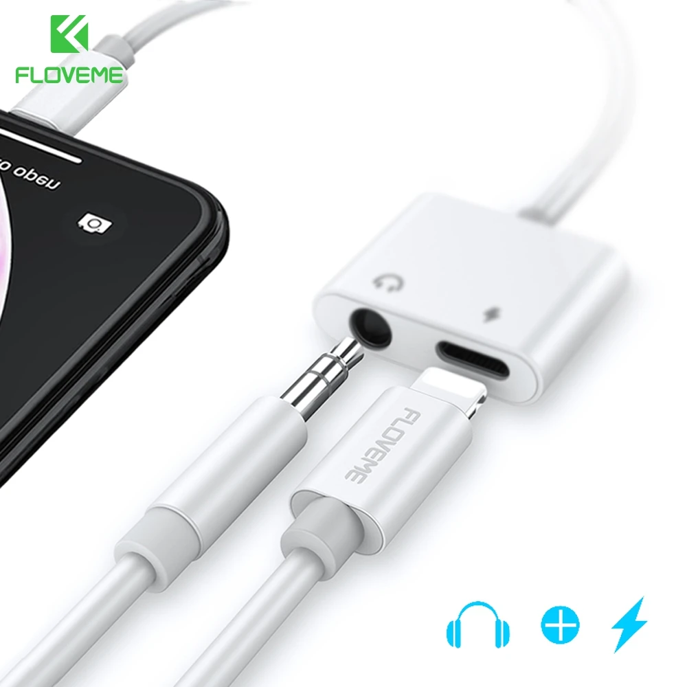 FLOVEME 3 5 мм разъем для наушников аудио конвертер сплиттер кабель адаптер iPhone 7 8 Plus XR