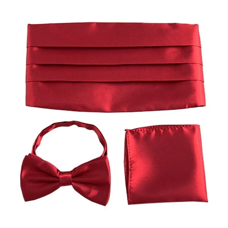 Conjuntos de pañuelos cuadrados de bolsillo para hombre, faja Formal, cinturones anchos, rojo, negro, blanco, azul, 2021