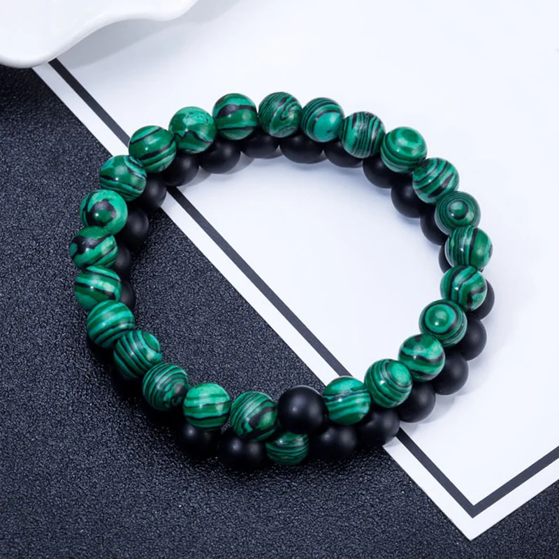 Пара 8 мм бусины из натурального камня пемзы эластичная плетеная подвеска