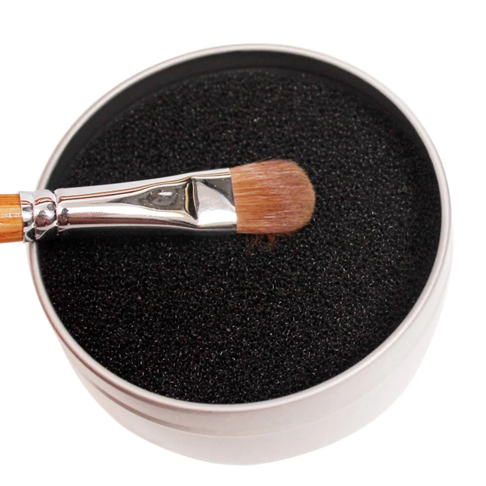 Makeup Brush Cleaner Eye Shadow Color Remover Sponge Tool Iron Box Quick Wash Clean Set | Красота и здоровье