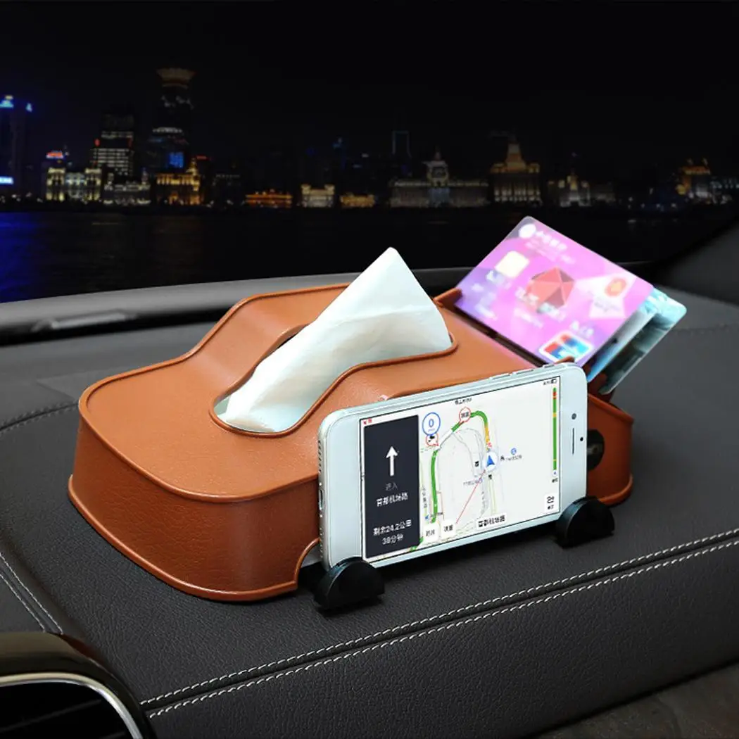 Multifunctional Car Tissue Box Paper Case Cover Phone Card Holder Storage Holding | Автомобили и мотоциклы