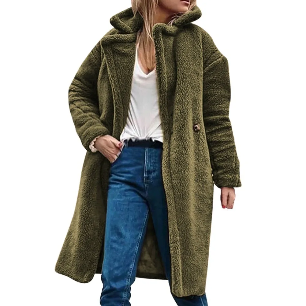 Try Everything Green Trench Coat For Women Brown Long Female Winter 2019 Outwear Women's Clothes | Женская одежда