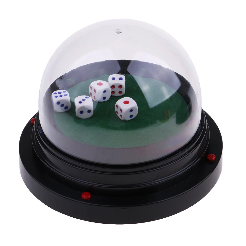 

MagiDeal Black Plastic Electric Dice Cup with 5pcs Dice for Gambling Party Family Game Fun Casino Board Game Dice