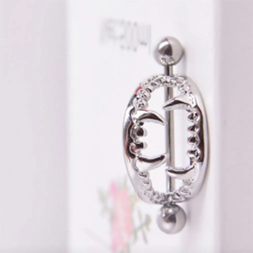 Skull Teeth Design Sexy Women Dangle Nipple Piercing Shields Bars Ring for Body | Украшения и аксессуары