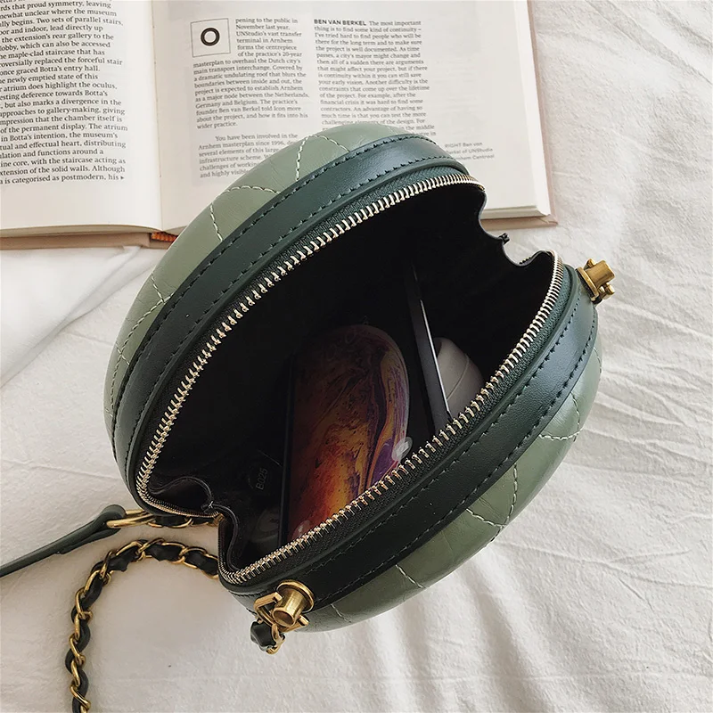 Сумки через плечо для девочек модная дизайнерская маленькая круглая женская