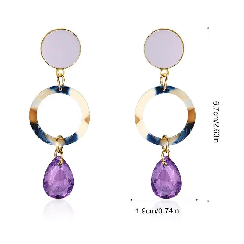 Модные Простые геометрические круглые серьги ручной работы длинные для девочек