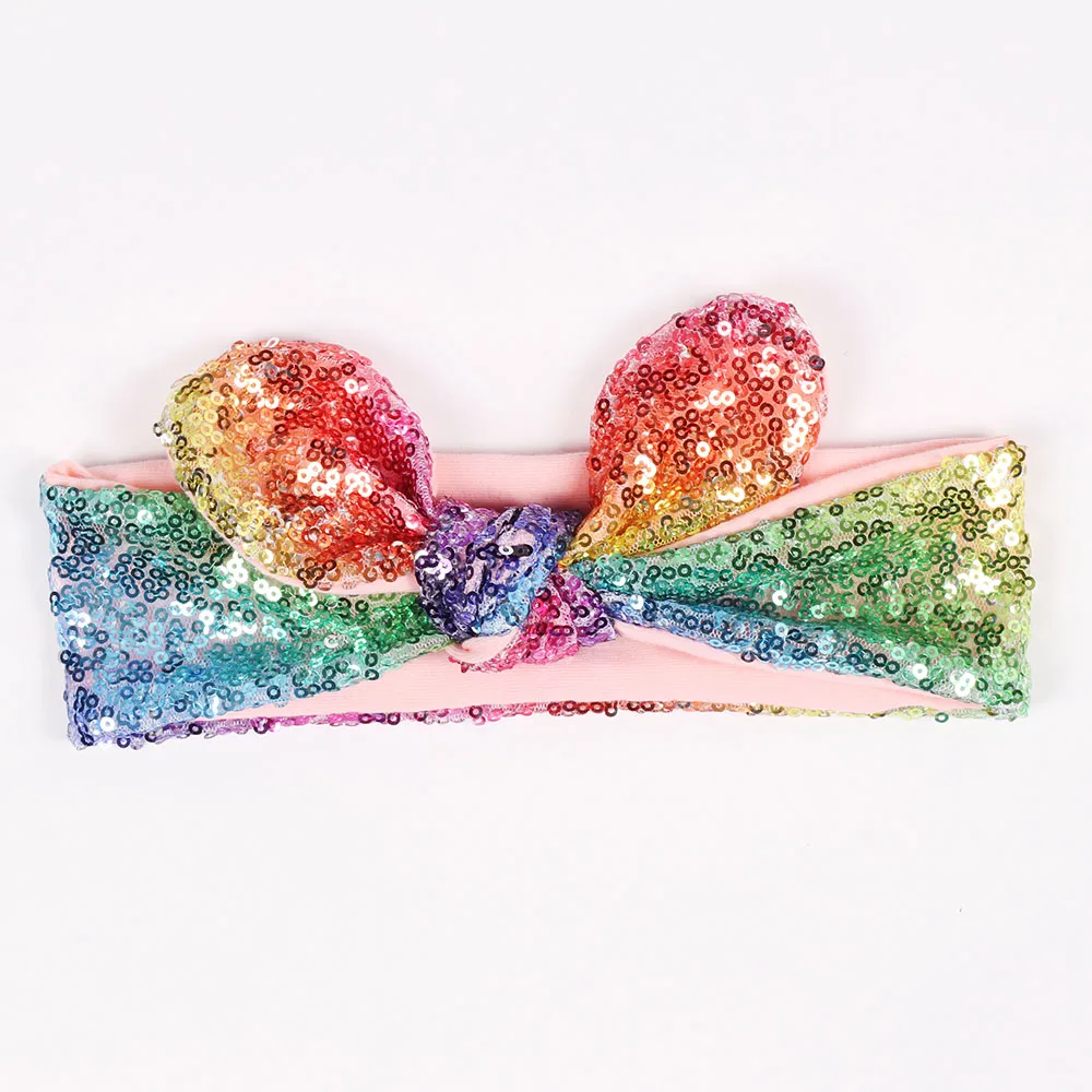 С пайетками для девочек Hheadbands Дети маленьких сверкающая блестка повязка волос