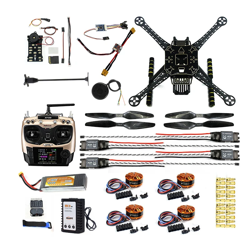 Полный набор DIY FPV Дрон S600 4 осевой воздушный Квадрокоптер w/ Pix2.4.8 управление