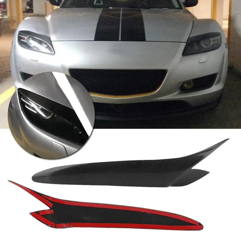 1 пара автомобильные фары из углеродного волокна для Mazda RX 8 2004 2005 2006 2007 2008|Наклейки