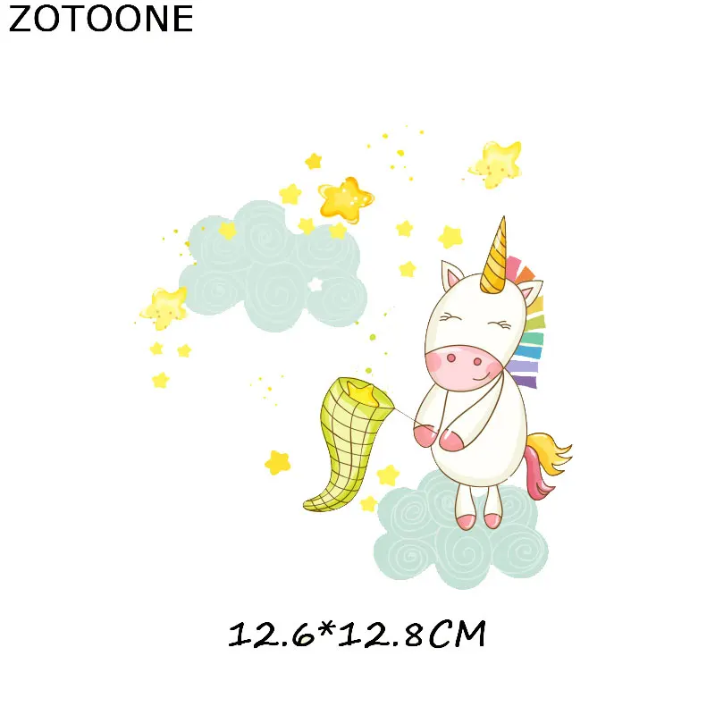 ZOTOONE Единорог утюжок для передачи тепла патчи детской одежды DIY Аппликация в