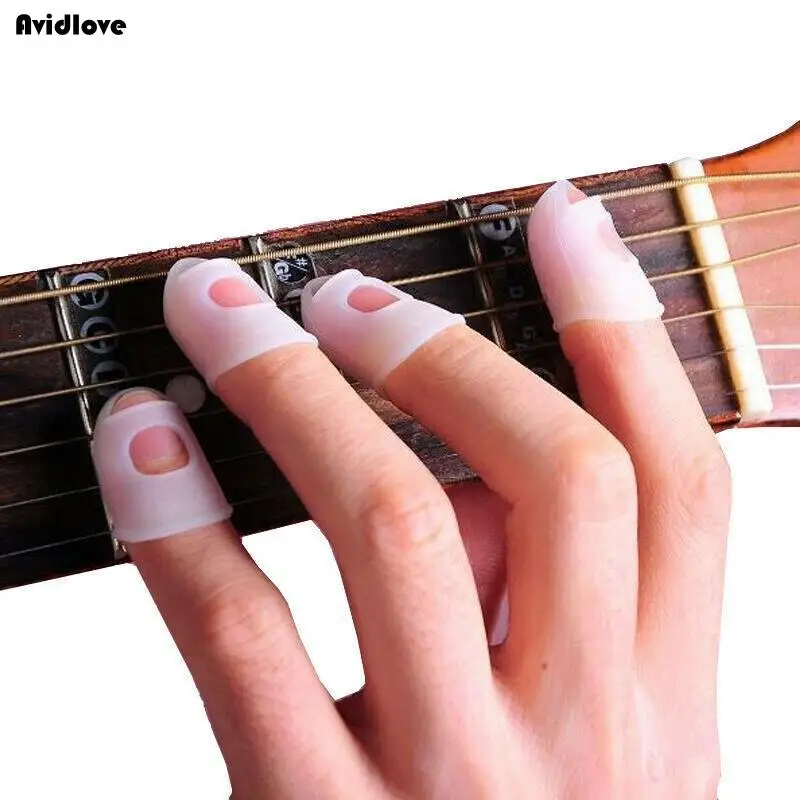 Solid for Protectors Pink Gel Fingertip Inger Guitar x Blue Grey 1 Green Silica Guards White Bass | Спорт и развлечения