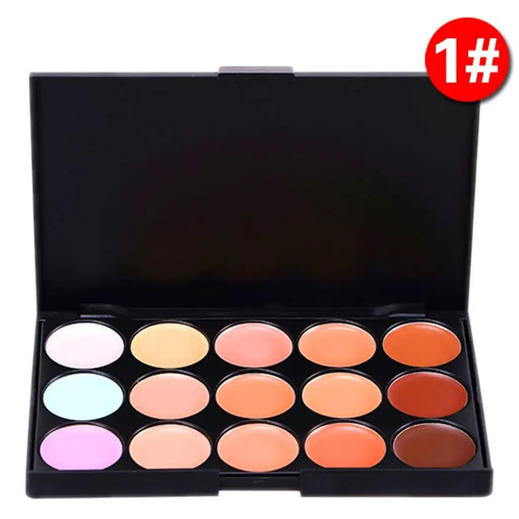 Women Cosmetic Professional Neutral Face Makeup Normal Concealer 3 Colors Palette Cream Black ABS | Красота и здоровье