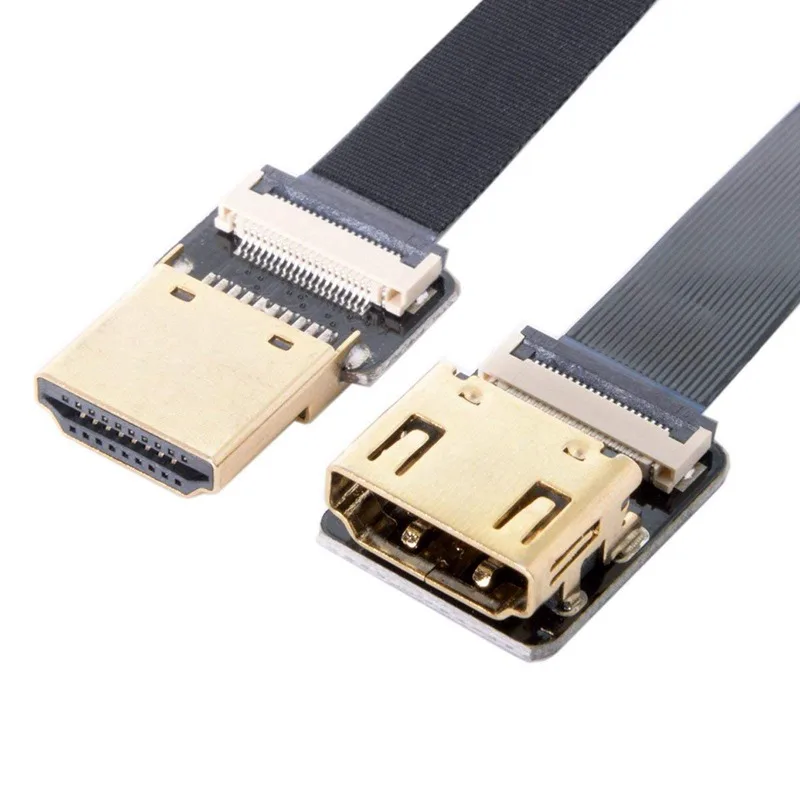 CYFPV Прямой HDMI Type A мужчина к женскому FPC плоский кабель для HDTV мульти коптер