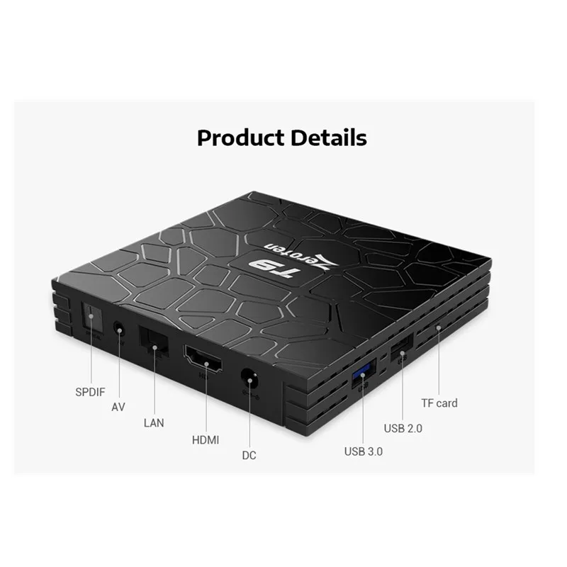 Zeroten T9 Android 8 1 Smart ТВ коробка RK3328 4 K HD GB + 32 GB/4 64 Декодер каналов кабельного