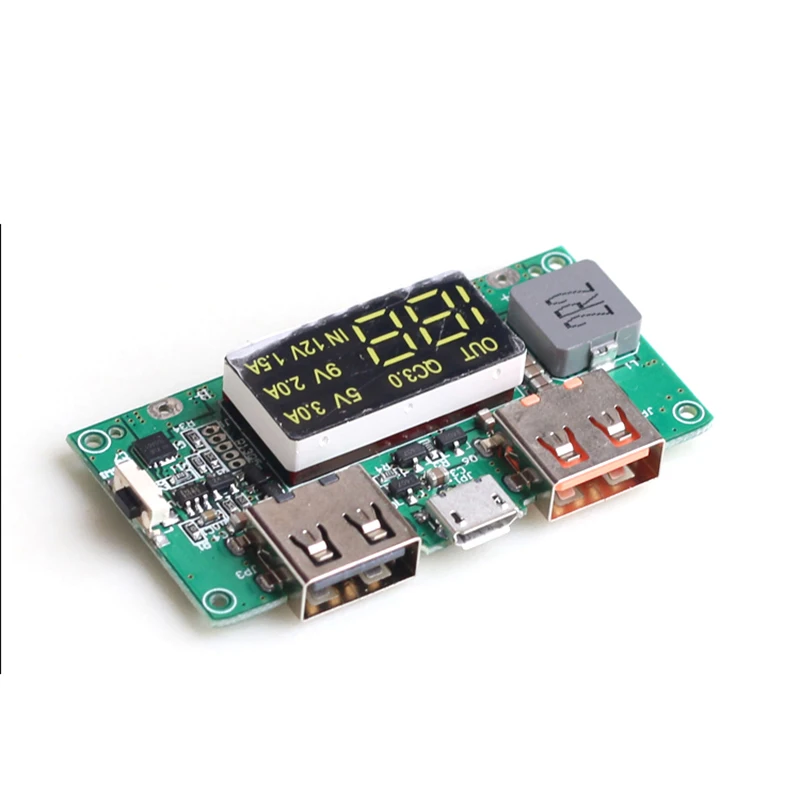 Boost 5V High Pass Qc3.0 Быстрая зарядка пресс-плата с цифровым дисплеем питания Мобильная