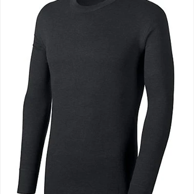 Hanes KMW1 Duofold Thermals Mid-Weight Mens Long-Sleeve Base-Layer Shirt Size 2 XL Black |