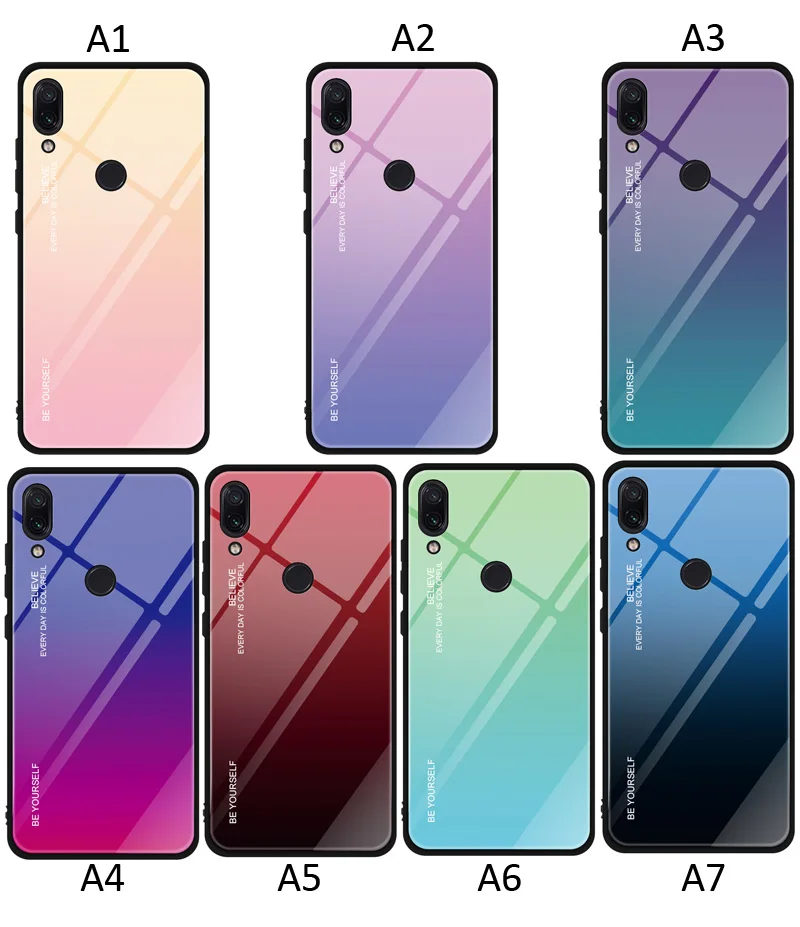 Чехол с рисунком из закаленного стекла для Huawei View 20 P Smart 2019 Plus Honor 8X 10 Nova 3i 4 3 Mate Pro