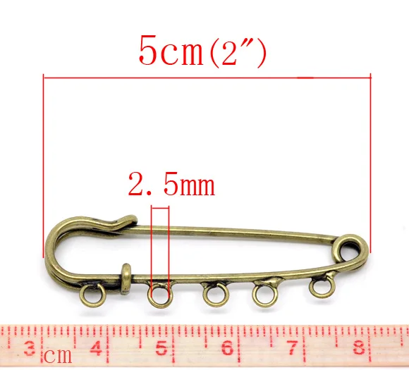 DoreenBeads 30 под бронзу 5 брошь с отверстиями выводов см х 1 (B13868) yiwu|jewelry balance|jewelry nursejewelry