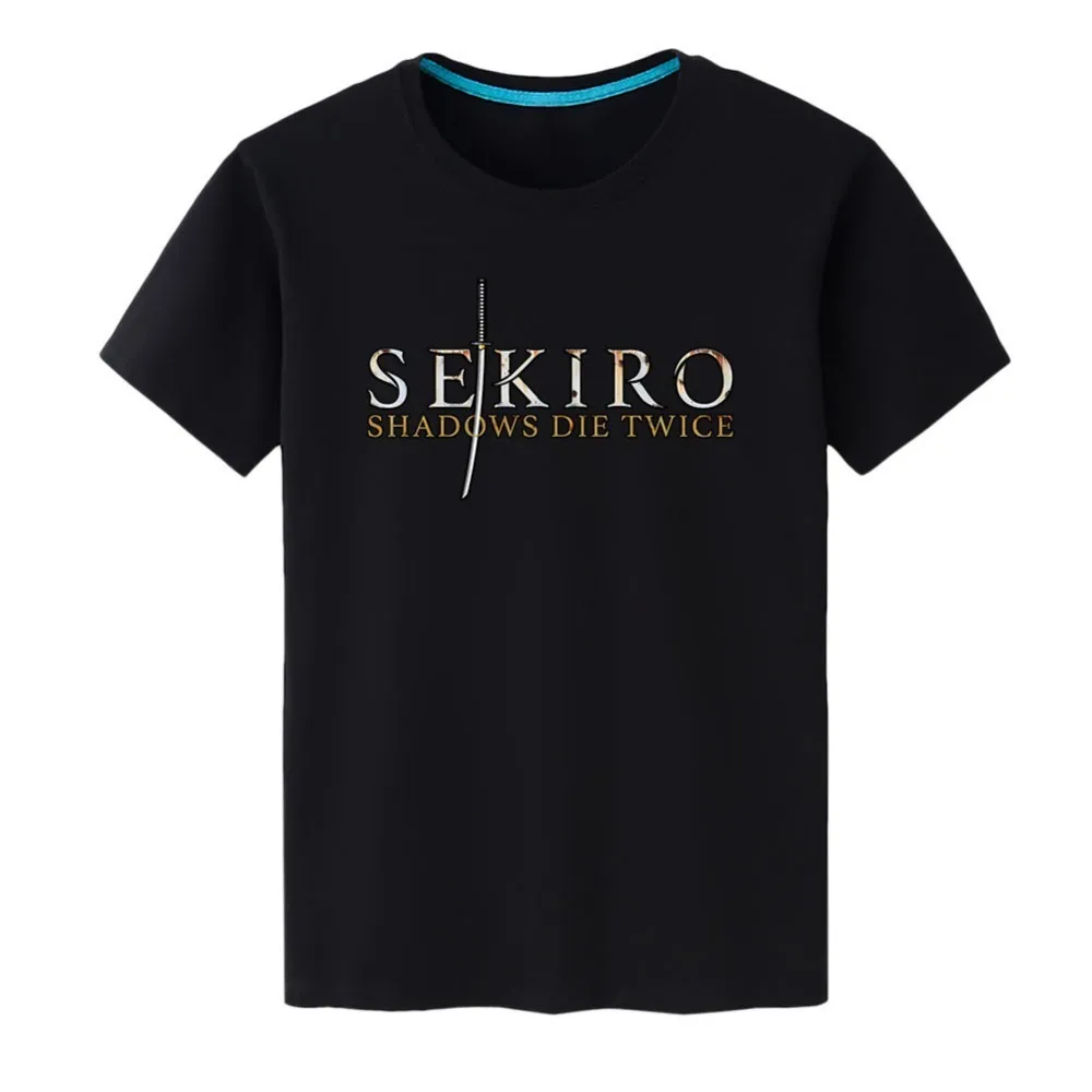 Мужская футболка с коротким рукавом круглым вырезом и принтом для игры SEKIRO Shadow Die