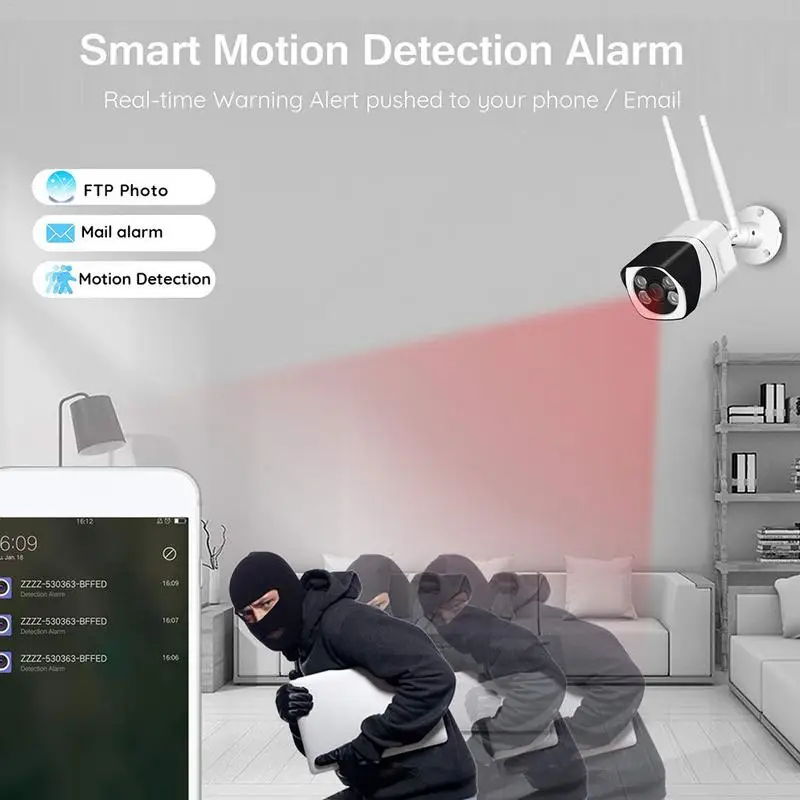 Наружная wifi камера безопасности двойная антенна двухсторонняя аудио 1080P