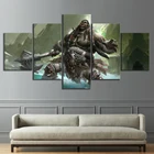 Модульная картина для домашнего декора, картина из 5 частей, WOW Warcraft DOTA 2, постер с классической игрой для дома, оптовая продажа