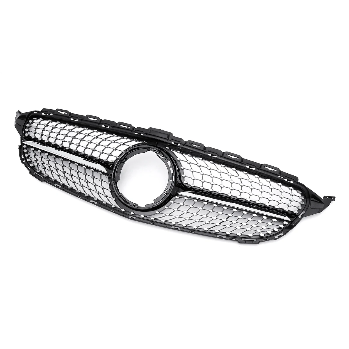 Передняя решетка радиатора в алмазном стиле для Mercedes Benz W205 C200 C300 C250 2019 + Golssy
