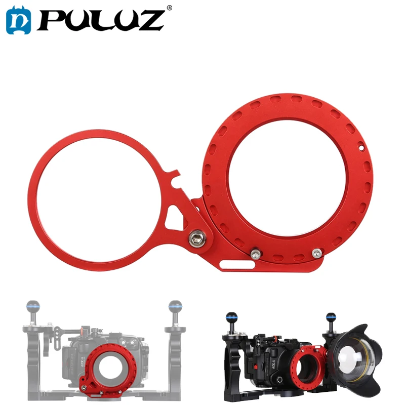

PULUZ Aluminum Alloy 67mm to 62mm Swing Wet-Lens Diopter Adapter Mount for DSLR Underwater Diving Housing