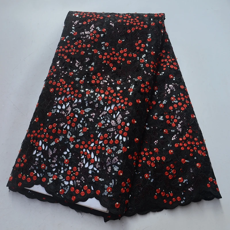 

African double organza sequins lace fabric 2019 high quality Swiss voile lace Nigerian french tulle lace fabrics stones beads