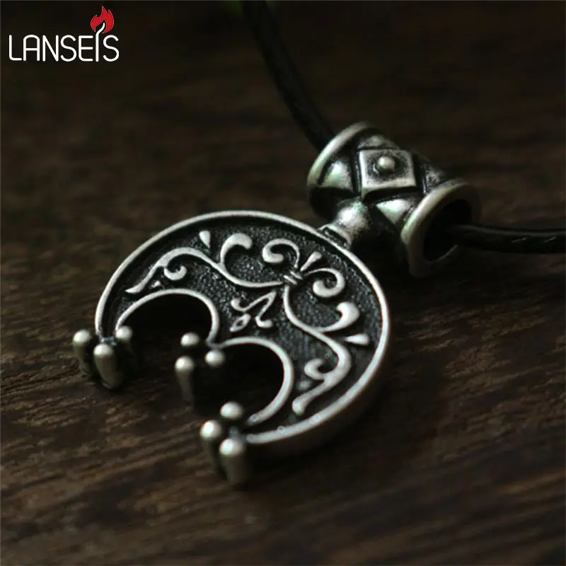 lanseis10pc norse  Lunula pendant Moon Crescent Necklace pendant jewelry LUNITSA Slavic pendant Feminine charm