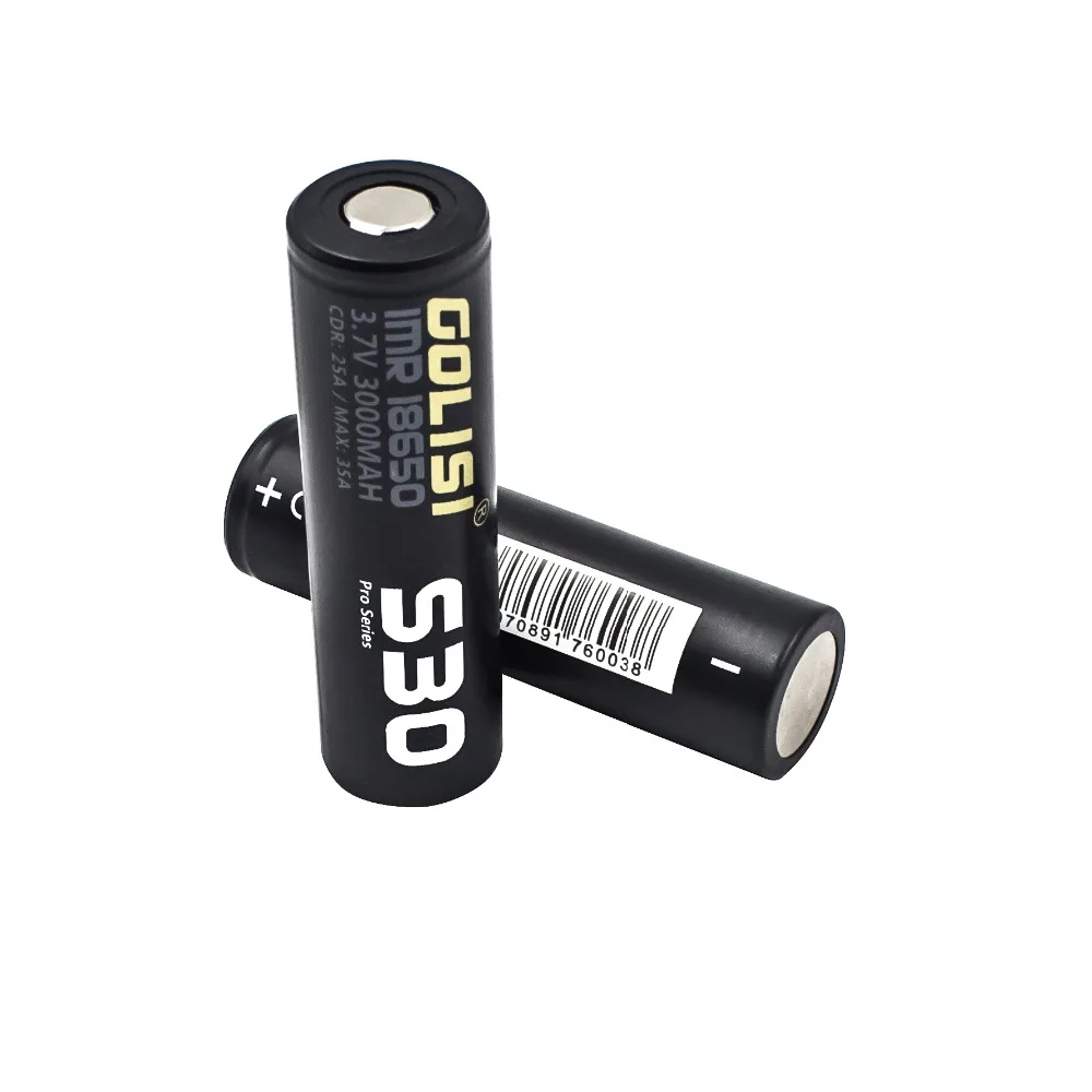 Аккумулятор GOLISI S30 IMR 18650 3000 мАч 3 7 В CDR 25A MAX 35A перезаряжаемый аккумулятор для вейпа