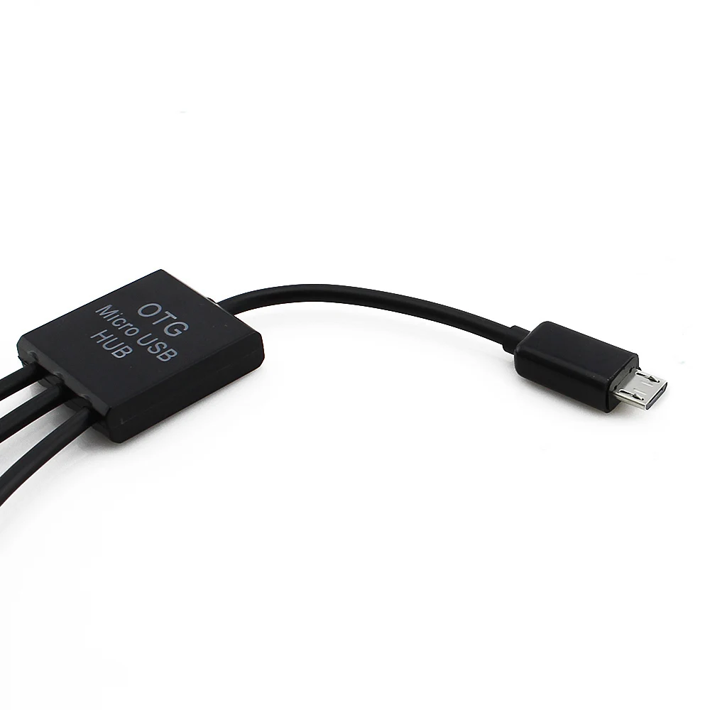CHUYI Dual 3 в 1 Micro USB хост OTG концентратор адаптер кабель конвертер удлинитель зарядка