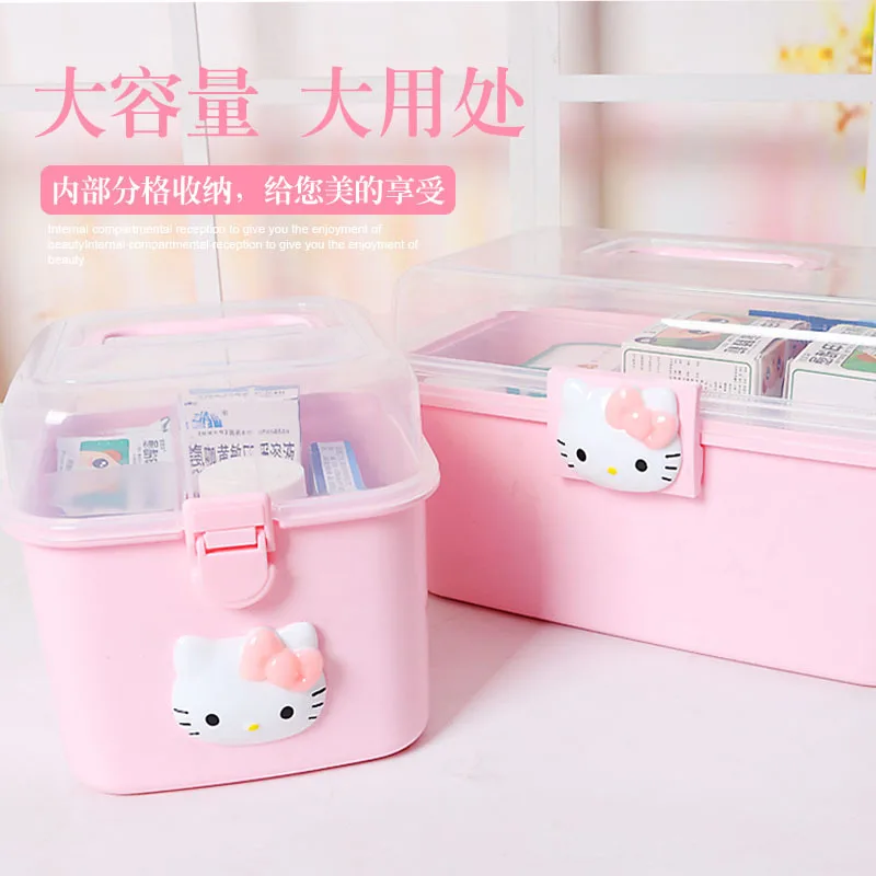 Hello Kitty Пластиковый Контейнер Для Хранения Подарочная игрушка коробка для