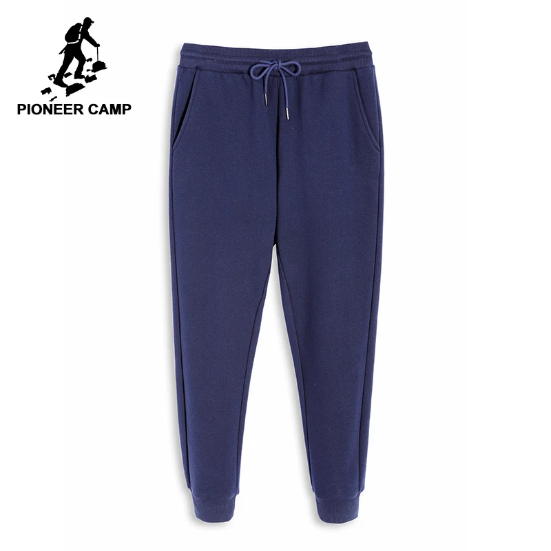 Мужские флисовые спортивные штаны Pioneer camp однотонные теплые для бега на