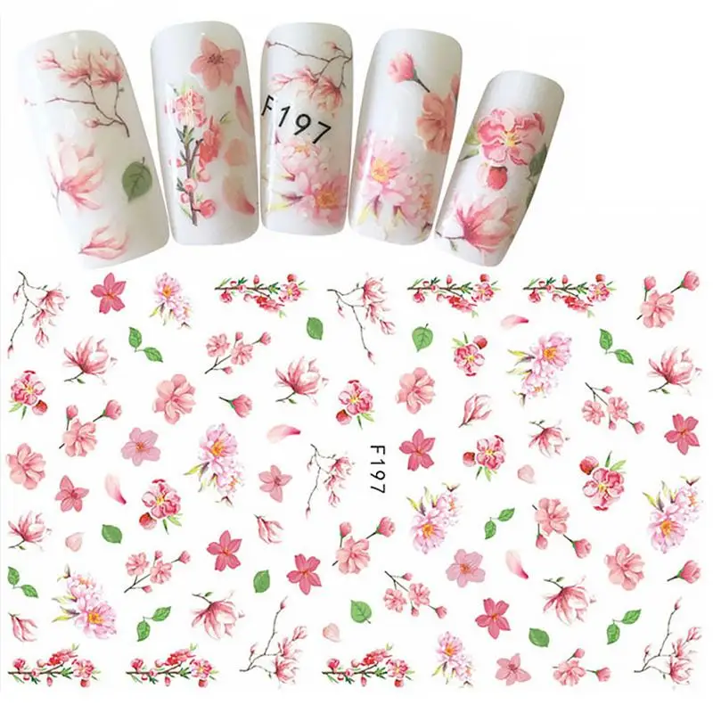 7 видов стилей наклейки для ногтей с полным покрытием 3D геометрический