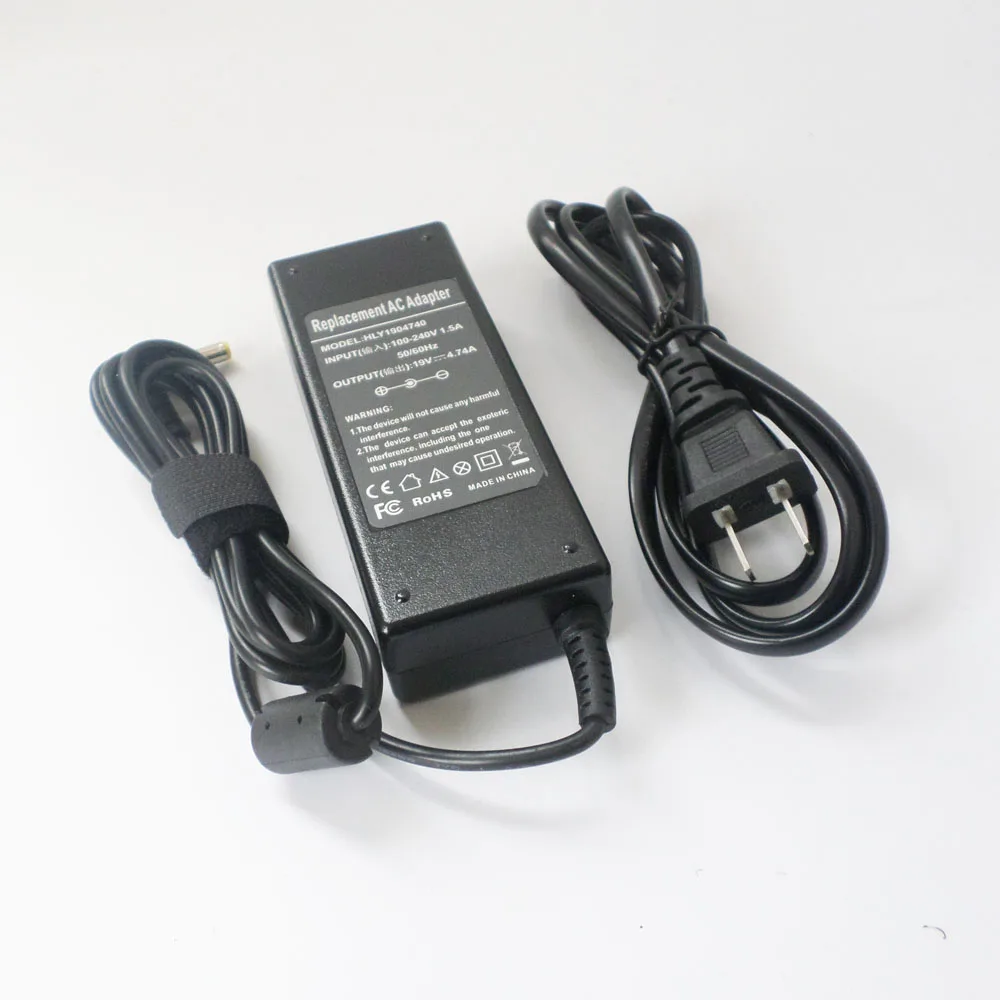 Адаптер питания переменного тока для Toshiba Satellite L840-BT2N22 A100 A105 L15 L25 L840-ST2N01 l800 l875 m300 M35/65 19V 4.74A