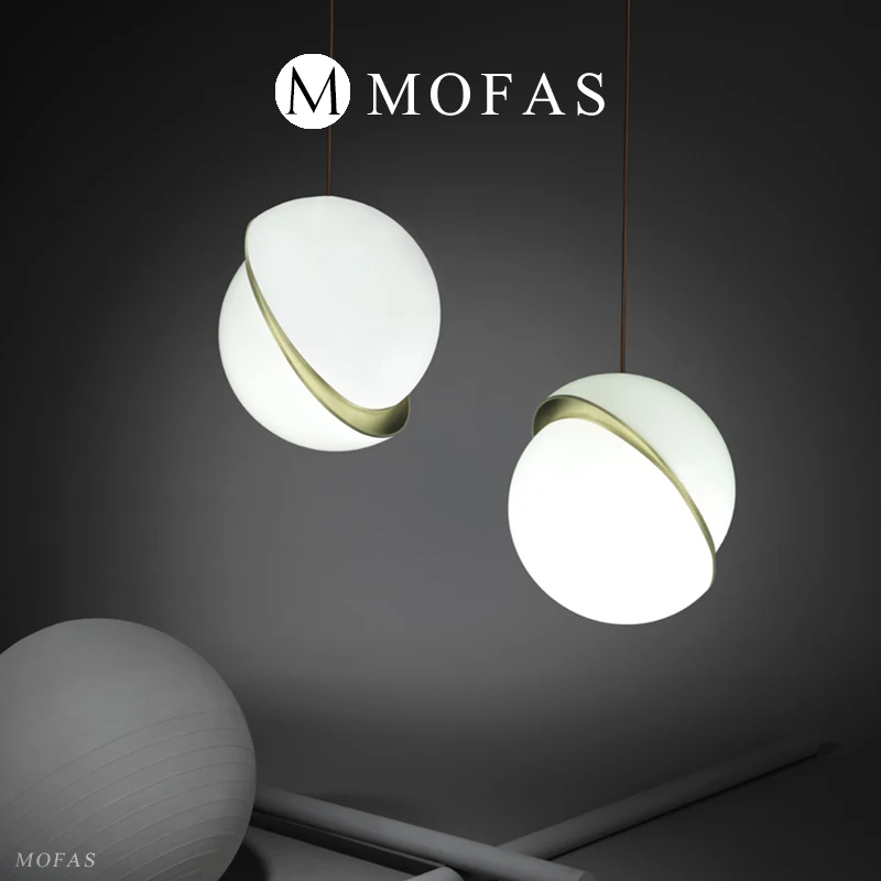 MOFAS современный минималистский светодиодная люстра E27 светодиодный светильник