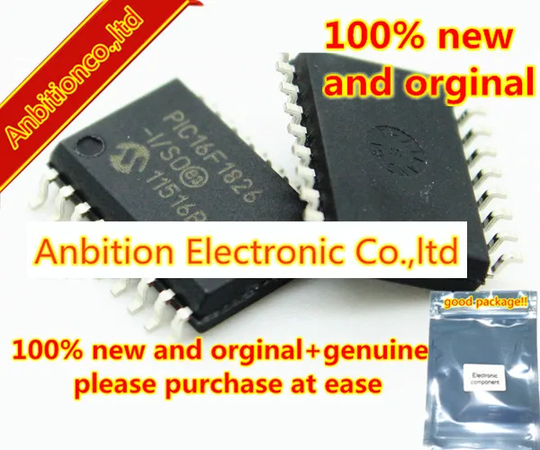 

10pcs 100% new and orginal PIC16F1826-I/SO SOP18 18/20/28-Pin Flash Microcontrollers with nanoWatt XLP Technology in stock