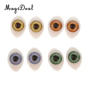 MagiDeal, высокое качество, 8 шт., 4 цвета, овальная полая задняя пластиковая маска для животных, собак, кукольная маска для детей, сделай сам, ремесло, 7 мм