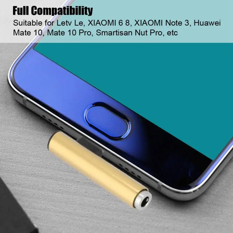 Адаптер для наушников мобильного телефона USB Type C на 3 5 мм аудио интерфейс