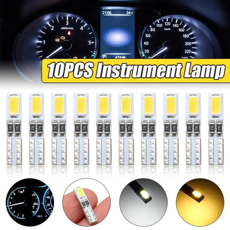 Автомобильный СВЕТОДИОДНЫЙ Прибор T5 W3W 5730 SMD 2x/4x/10x/20x/50x с клиновидной панелью