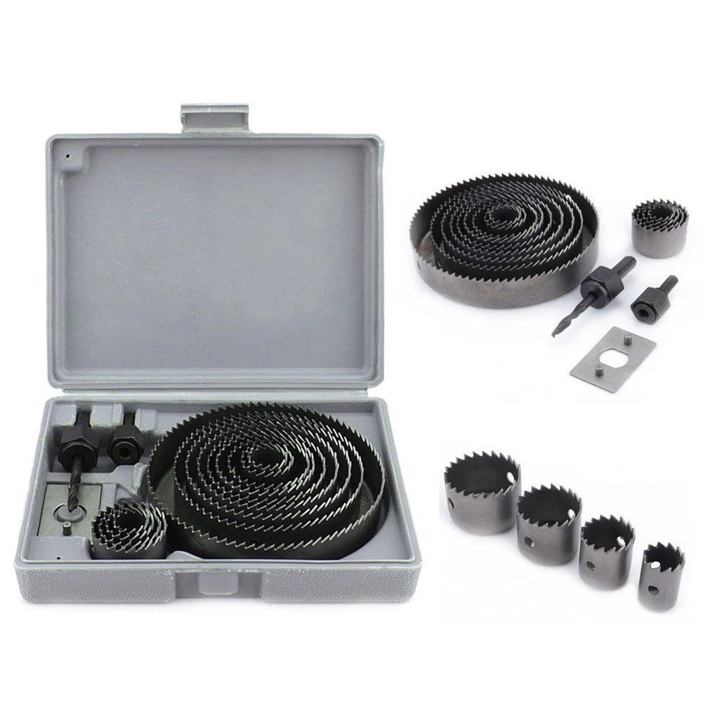WSFS Hot 16Pcs/Set Carbide Drill Bits Wood Drills Tapper Hole Saw Set Holing Tools For Woodworking cutting smooth clean accurate |