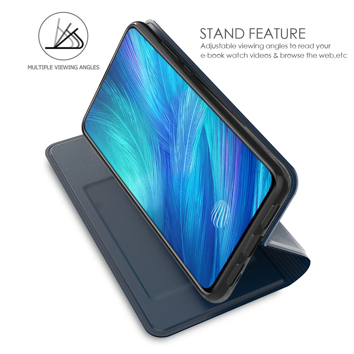 Чехол для Vivo X27 Pro Y89 Роскошный чехол из искусственной кожи с откидной крышкой и