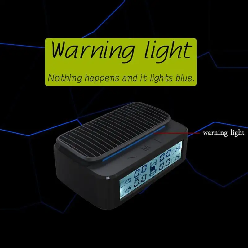 VODOOL солнечный автомобиль TPMS шин Давление сигнализации Цвет Экран мониторинга