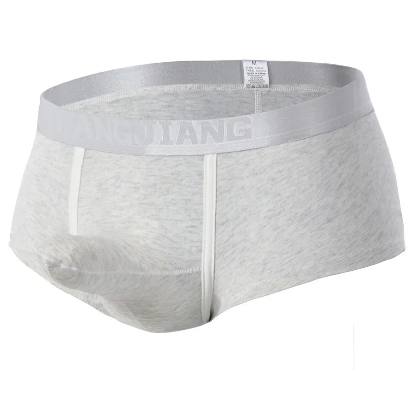 3 шт./партия мужские трусы с низкой талией хлопковые прямые брюки сексуальные
