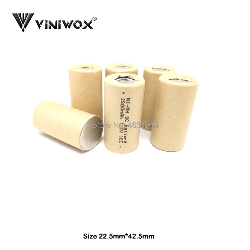 SC 2500mAh 1 2 V аккумуляторная батарея Subc Ni-MH ячейки DIY до 7 9 6 12V 6V 4 8 Электроинструмент