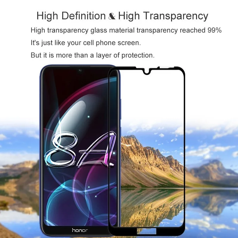 Полностью покрывающее закаленное Стекло для huawei Y6 Pro 2019 Экран протектор Prime