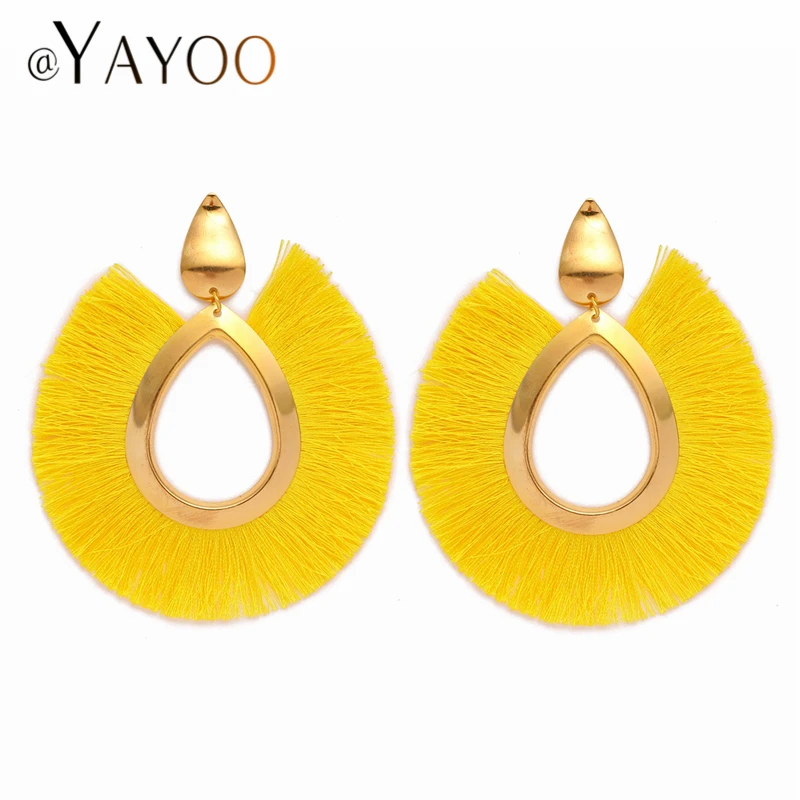Женские Висячие серьги с большой бахромой летние богемные новинка 2019 | Украшения