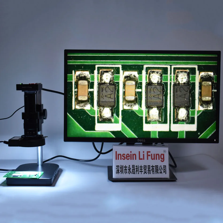 

Промышленный видеомикроскоп 38MP 2K 1080P 60FPS камера HDMI USB одновременный выход + 10X-180X зум объектив с-креплением + светодиодная подсветка + держател...