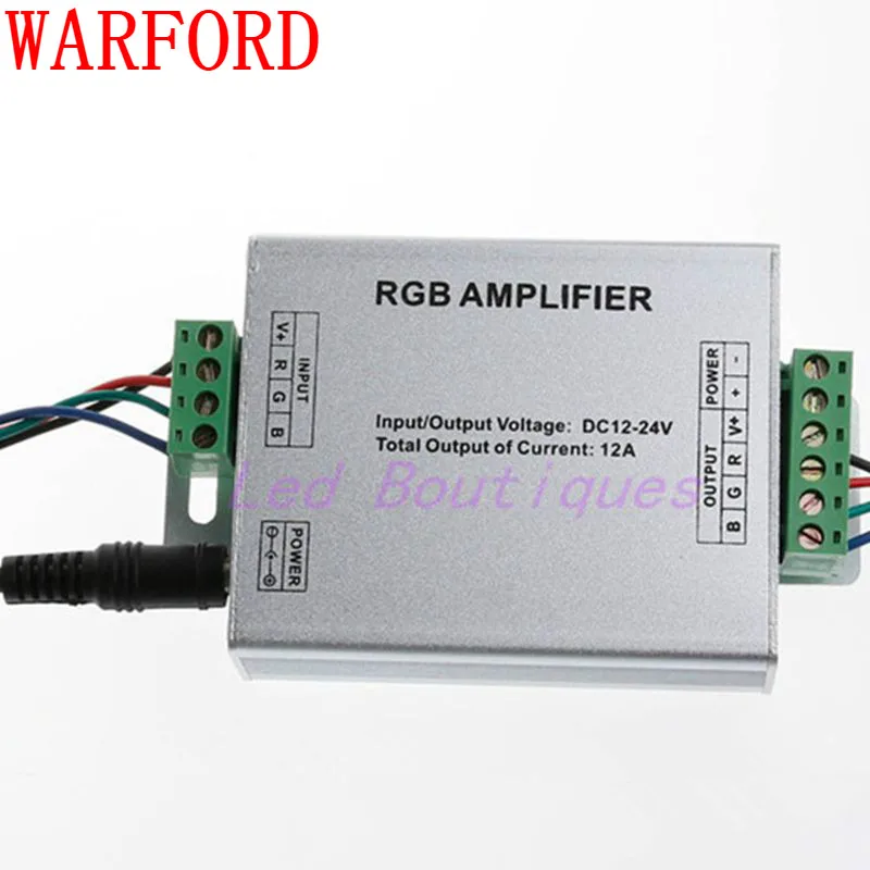 1pcs DC 12V-24V Aluminum Case 12A 24A RGB Amplifier for SMD 3528 &amp 5050 LED Strip Light | Освещение