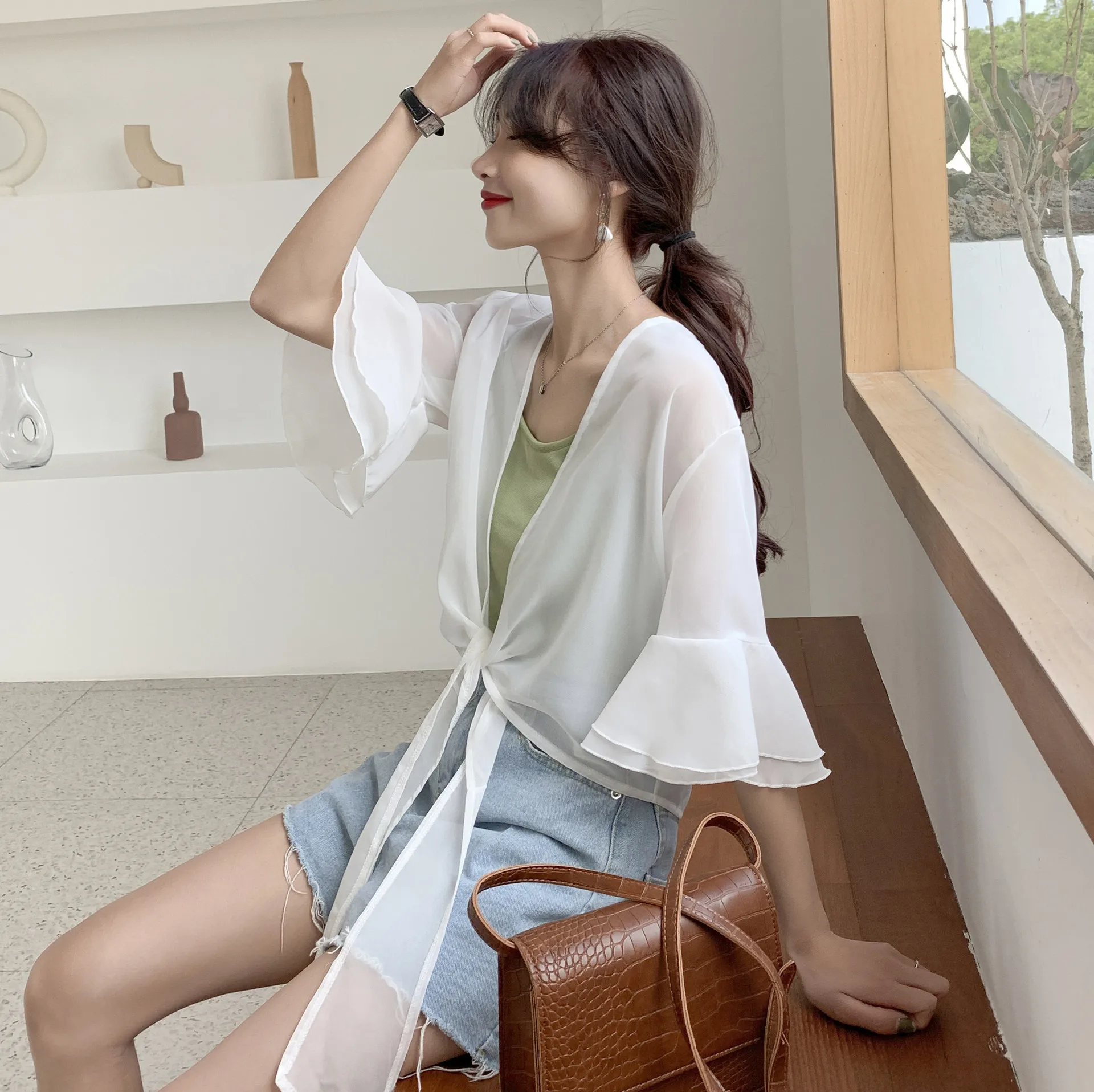 Женская пляжная одежда Boho летняя Праздничная Повседневная Лента Топ жилет